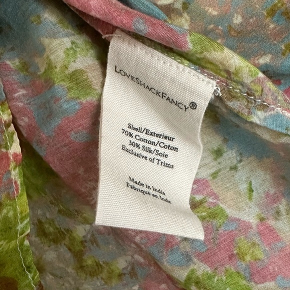 LoveShackFancy Ronalda Blouse in Pastel Fields - Picture 8 of 11